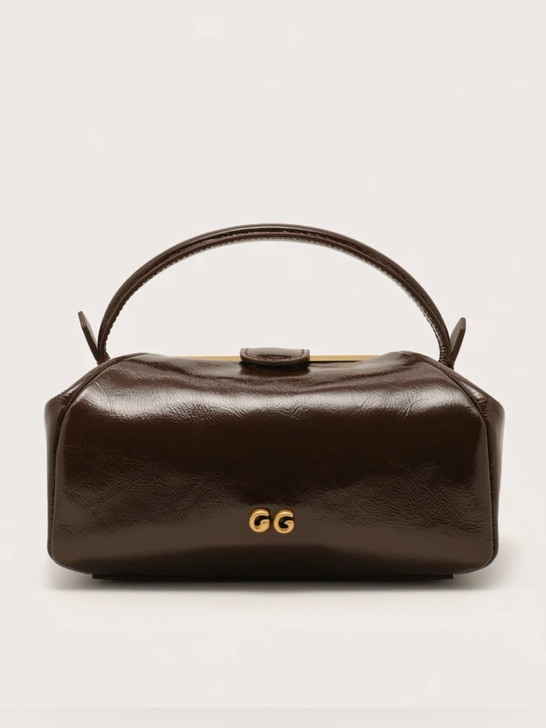 Cult Gaia Fawn Mini Bag In Color Luwak Patent Leather Nib